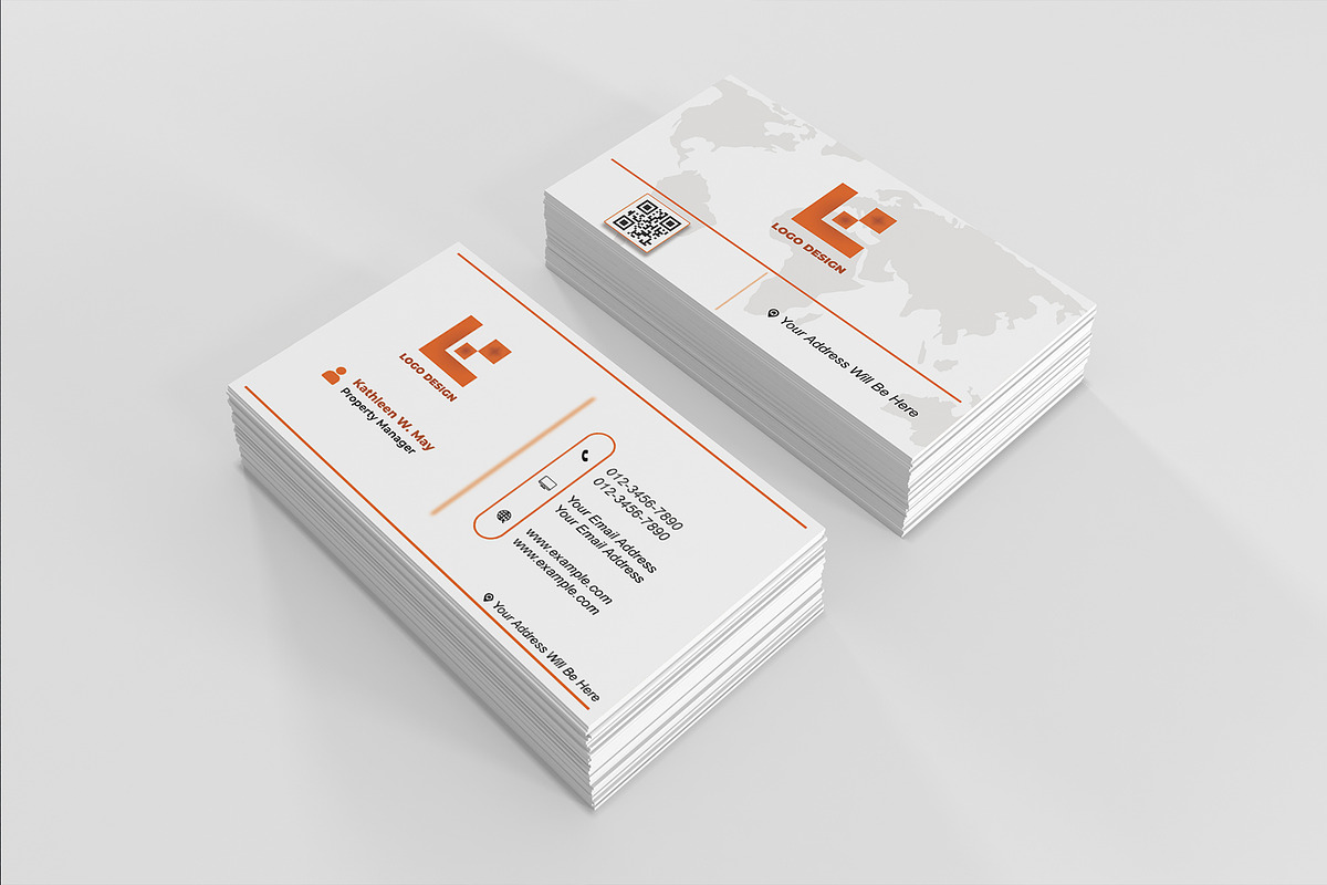 Monochrome Business Card PSD preview 6