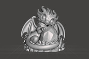 Baby Dragon Crystal 3D Print STL, an Animal 3D Model by Creative Art (Thumbnail 3 of 3)