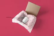 Mailing Box & Wrapping Paper Mockup, a Packaging Mockup by Creatsy (Thumbnail 3 of 9)
