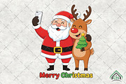 Santa Reindeer PNG, an Illustration by Craft Nest (Thumbnail 1 of 6)