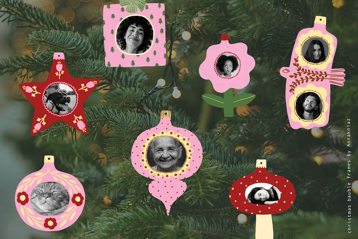 Christmas bauble frames, a Seasonal Illustration by Annakniaz (Photo 11 of 14)