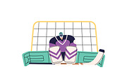 Ice hockey goalkeepers set, a Sport Illustration by PaperTrident (Thumbnail 3 of 10)