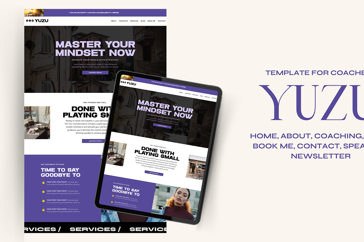 Premium Wix Template for Coaches, a Wix Template by JOA CREATIVE LAB (Photo 3 of 6)