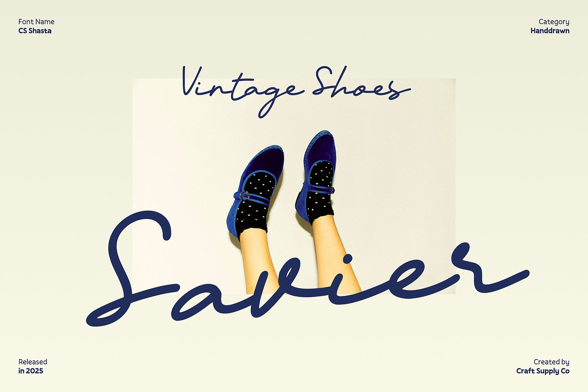 CS Shasta – Handwritten Script Font, a Script Font by Craft Supply Co. (Photo 7 of 8)