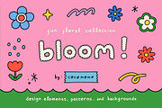 Bloom! - Retro Floral Collection, a Background Graphic by cocomomo (Thumbnail 1 of 11)