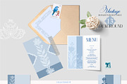 Vintage Bouquets In Delft Blue, a Decorative Illustration by Collection by VY (Thumbnail 4 of 12)