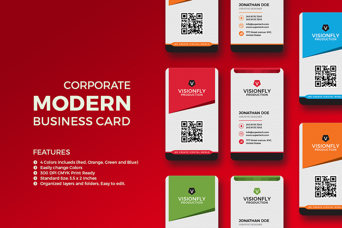 100 Modern Business Card Bundle, a Business Card Template by GraphicsEgg (Photo 102 of 102)