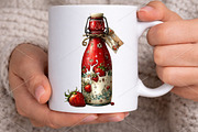 Whimsical Summer Strawberry Clipart, a Seasonal Illustration by Canvas Craft (Thumbnail 6 of 7)