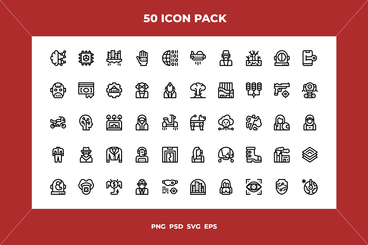 Cyberpunk icons, an Outline Icon by Wencory (Photo 1 of 2)