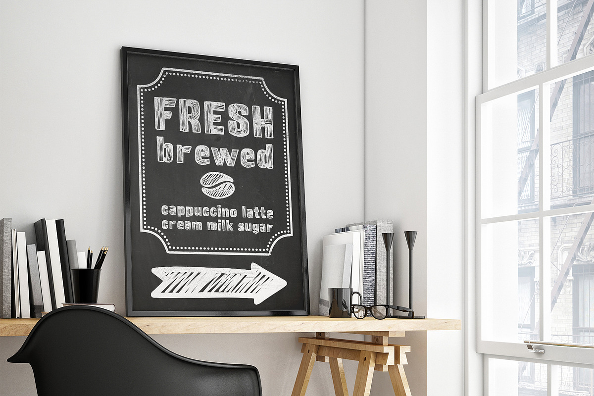 Coffee Chalk new chalkboard Font, a Font by kaer_shop (Photo 7 of 8)
