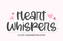 Heart Whispers - Cute script font