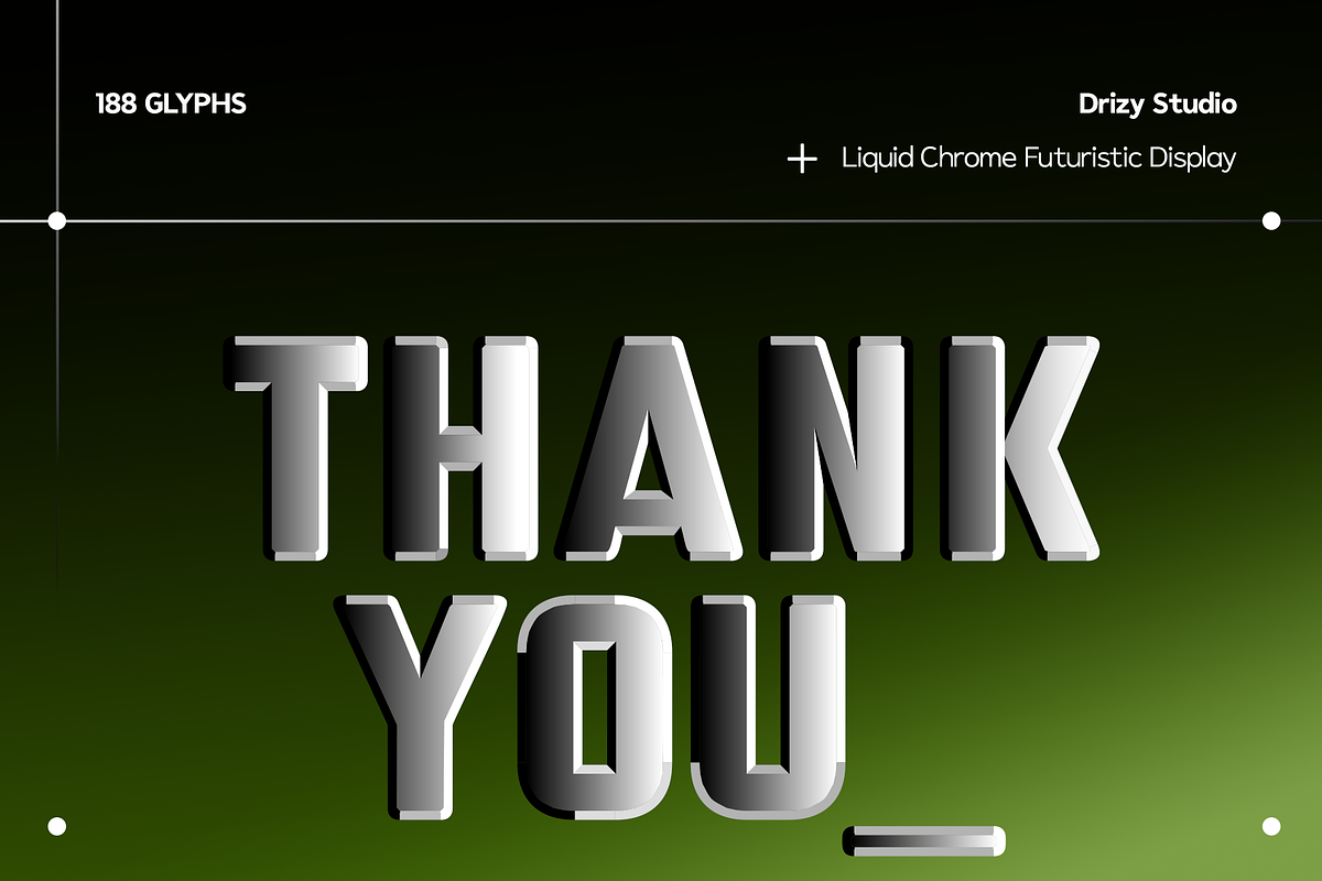 SVGRAY – Liquid Chrome Futuristic, a Sans Serif Font by Drizy (Photo 8 of 8)