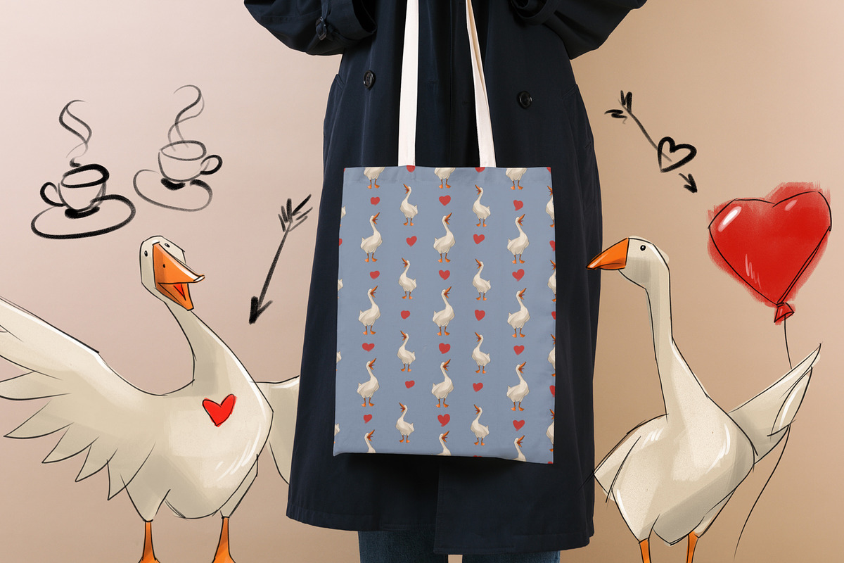 Valentine Goose Clipart Set, a Seasonal Illustration by IrynaPanashii (Photo 9 of 10)