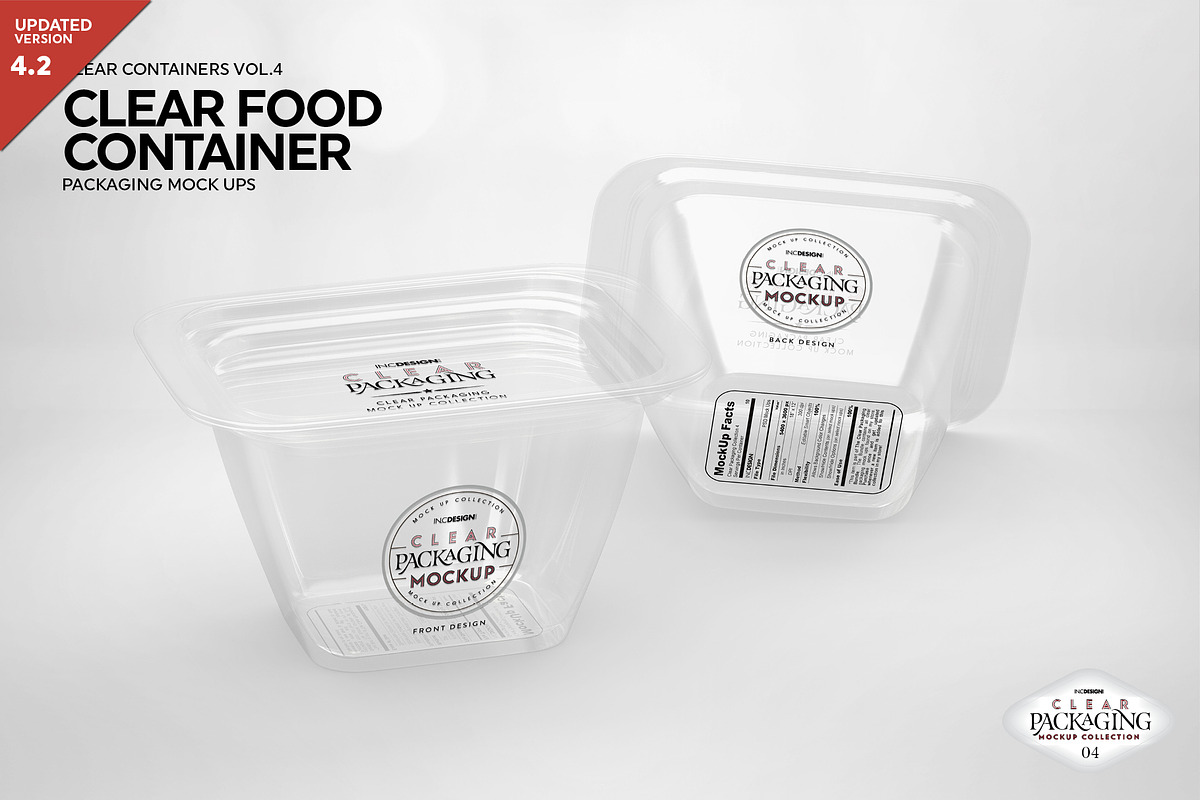 Clear Container Packaging Mockup, a Cups & Container Mockup by INCDesign (Photo 1 of 6)
