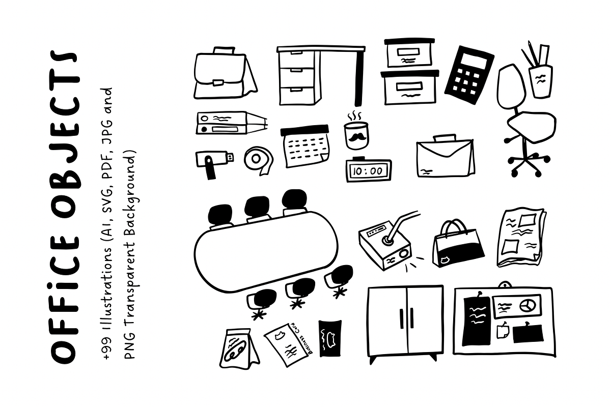 99+ Hand-Drawn Office Objects, an Object Illustration by The Journey Atelier (Photo 6 of 6)