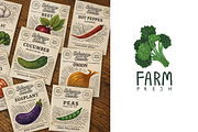 Organic Food Clipart & Branding, a Food Illustration by Illustrations Lazarteva (Thumbnail 4 of 10)