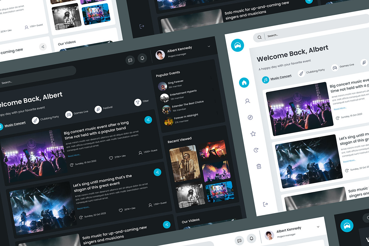 Findfest - Event Club Dashboard, an UI Kit Template by SLAB! Design (Photo 6 of 6)