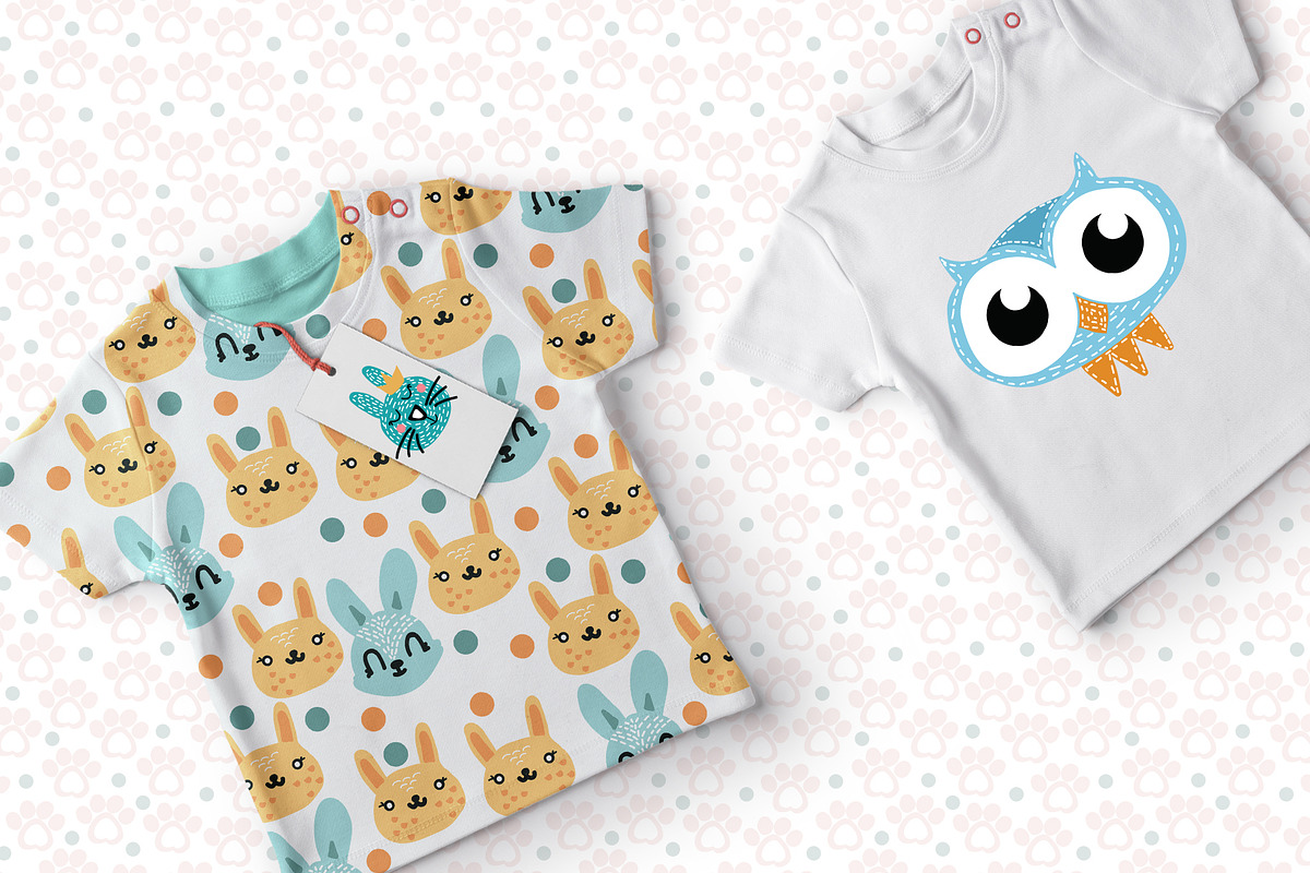 Kids Pattern and Animal Characters, a Pattern Graphic by Pixavics (Photo 4 of 7)