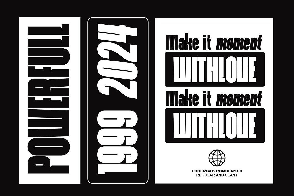 Looproad - Condensed Regular Slant, a Sans Serif Font by Luna Shop (Photo 3 of 5)