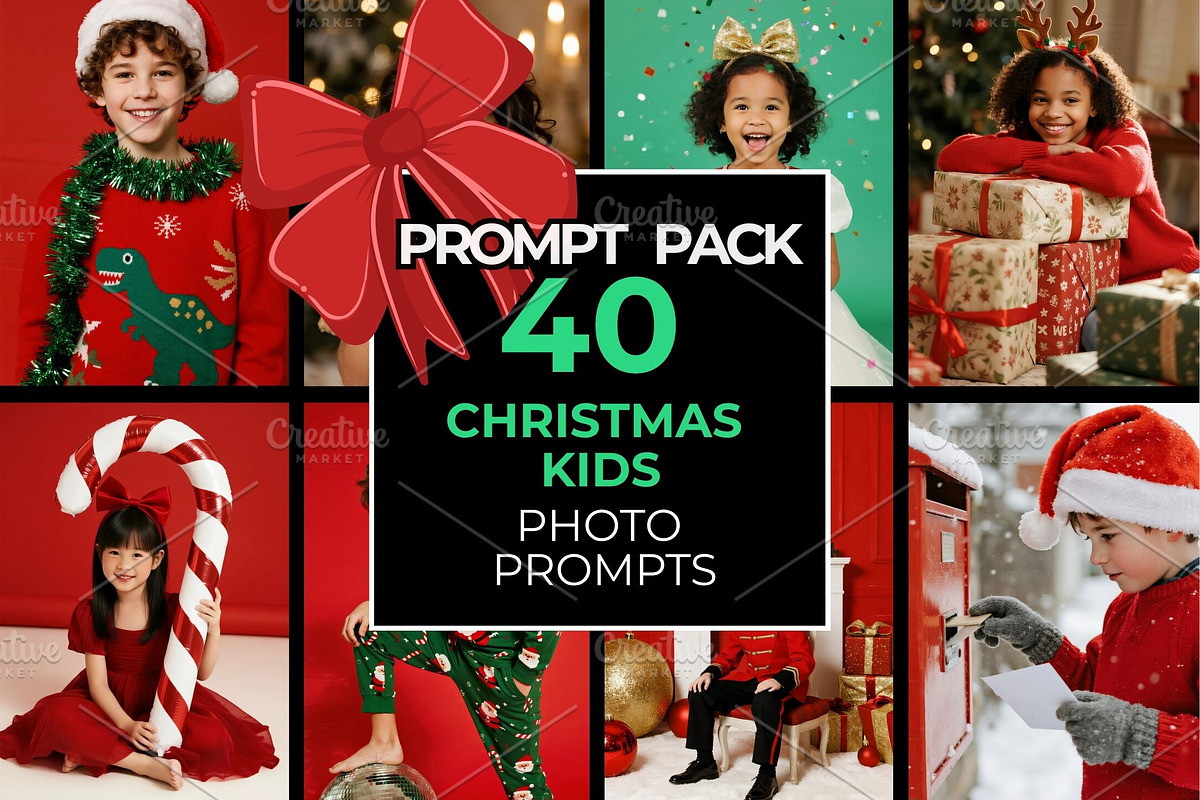 40 Christmas Kids Photo Prompts, a Holiday Photo by Selenique Studio (Photo 1 of 10)