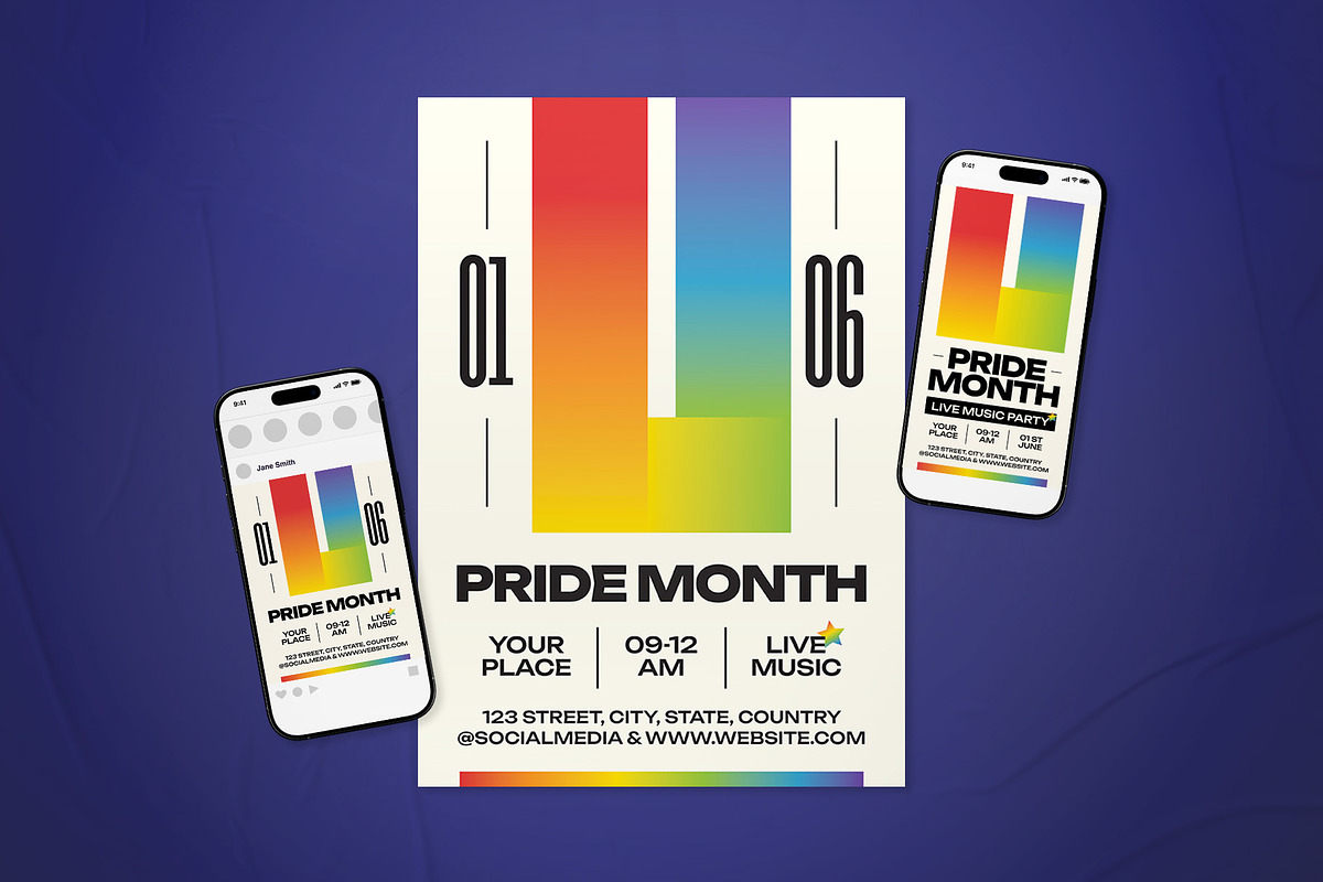 Pride Month Event Flyer Set, a Flyer Template by The Good Store (Photo 1 of 2)