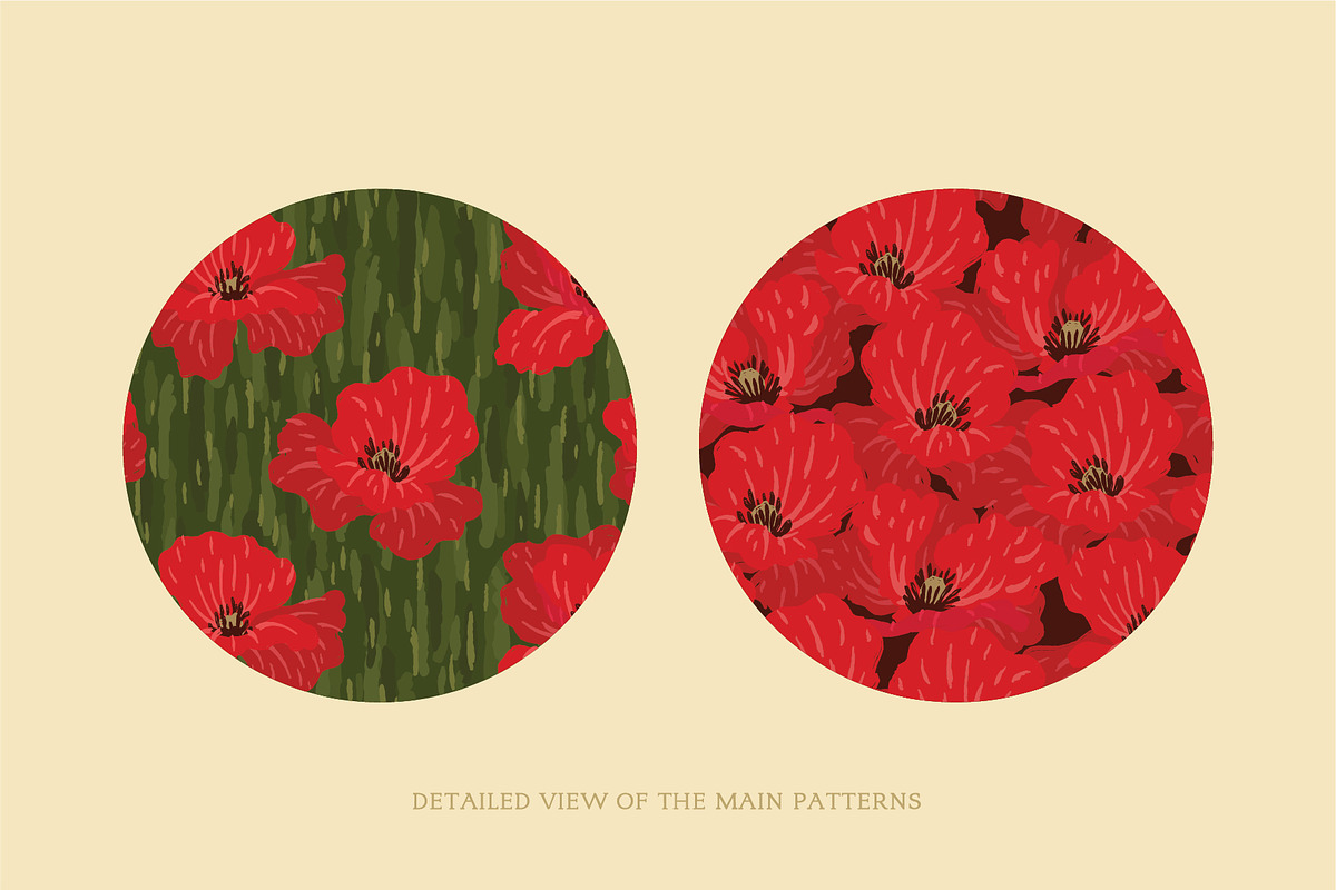 Painted Floral Patterns - The Poppy, a Pattern Graphic by Euonia Meraki (Photo 2 of 10)