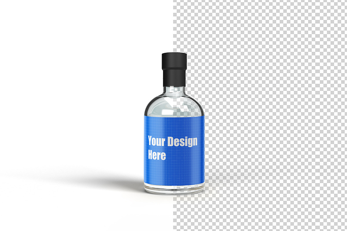 Glass Alchohol Bottle mockup, a Packaging Mockup by DigiArt
