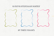 3 Wavy Watercolor Frames, an Object Graphic by Design by Laney (Thumbnail 1 of 5)