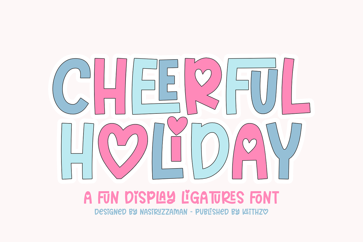Cheerful Holiday - Christmas Font, a Handwritten Font by Keithzo (Photo 1 of 8)
