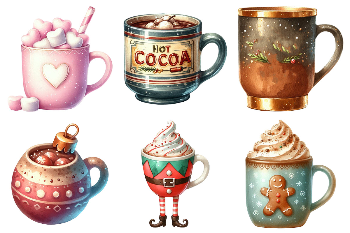 Christmas Coffee Sublimation Clipart, an Illustration by Daily.Designs (Photo 4 of 5)