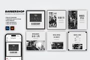 Barbershop instagram post, a Social Media Template by Glowin_studio (Thumbnail 1 of 4)