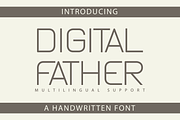 Digital Father - Sans Serif Font, a Sans Serif Font by Densu Creative (Thumbnail 1 of 9)
