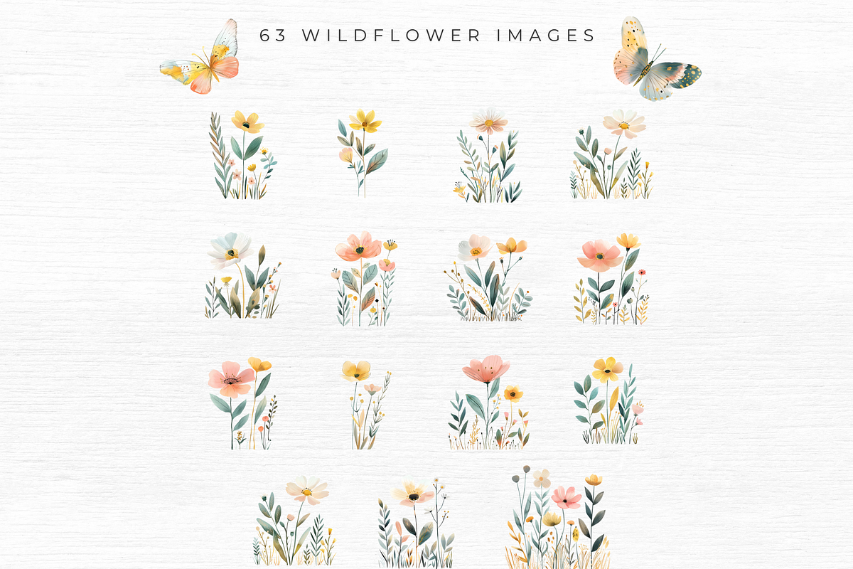 Wildflower Clipart, a Seasonal Illustration by EllyandLima (Photo 6 of 8)