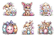 Whimsical Happy Easter Clipart, an Illustration by Dream Creation (Thumbnail 6 of 7)