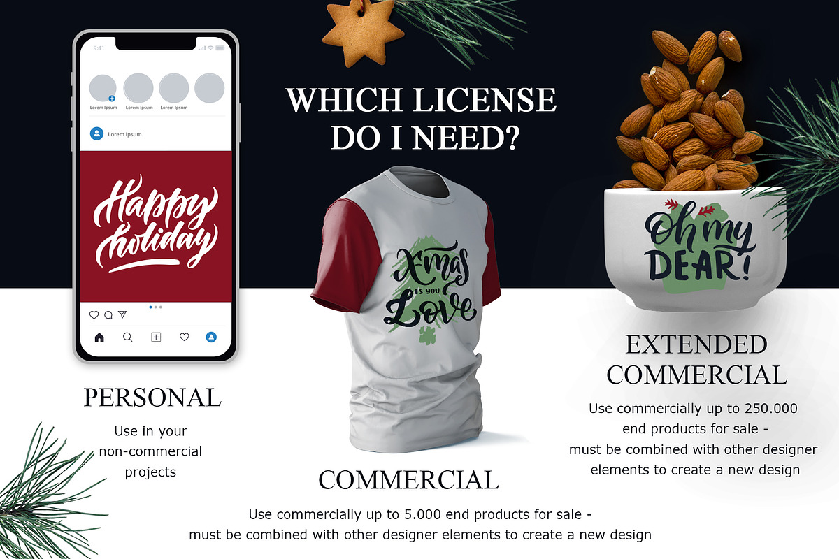 Christmas time lettering pack, a Decorative Illustration by Lettering_Logo (Photo 11 of 11)