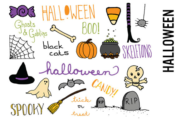 Halloween Doodle Clipart
