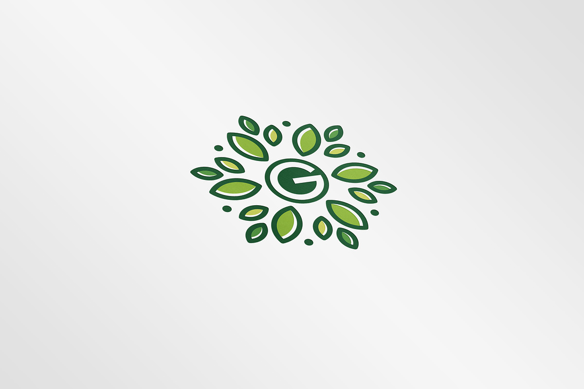 G letter leaf abstract flower logo, a Branding & Logo Template by mouze_art (Photo 2 of 4)