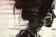 90 Glitch faces, a Person Illustration by Handmadefont (Thumbnail 88 of 94)