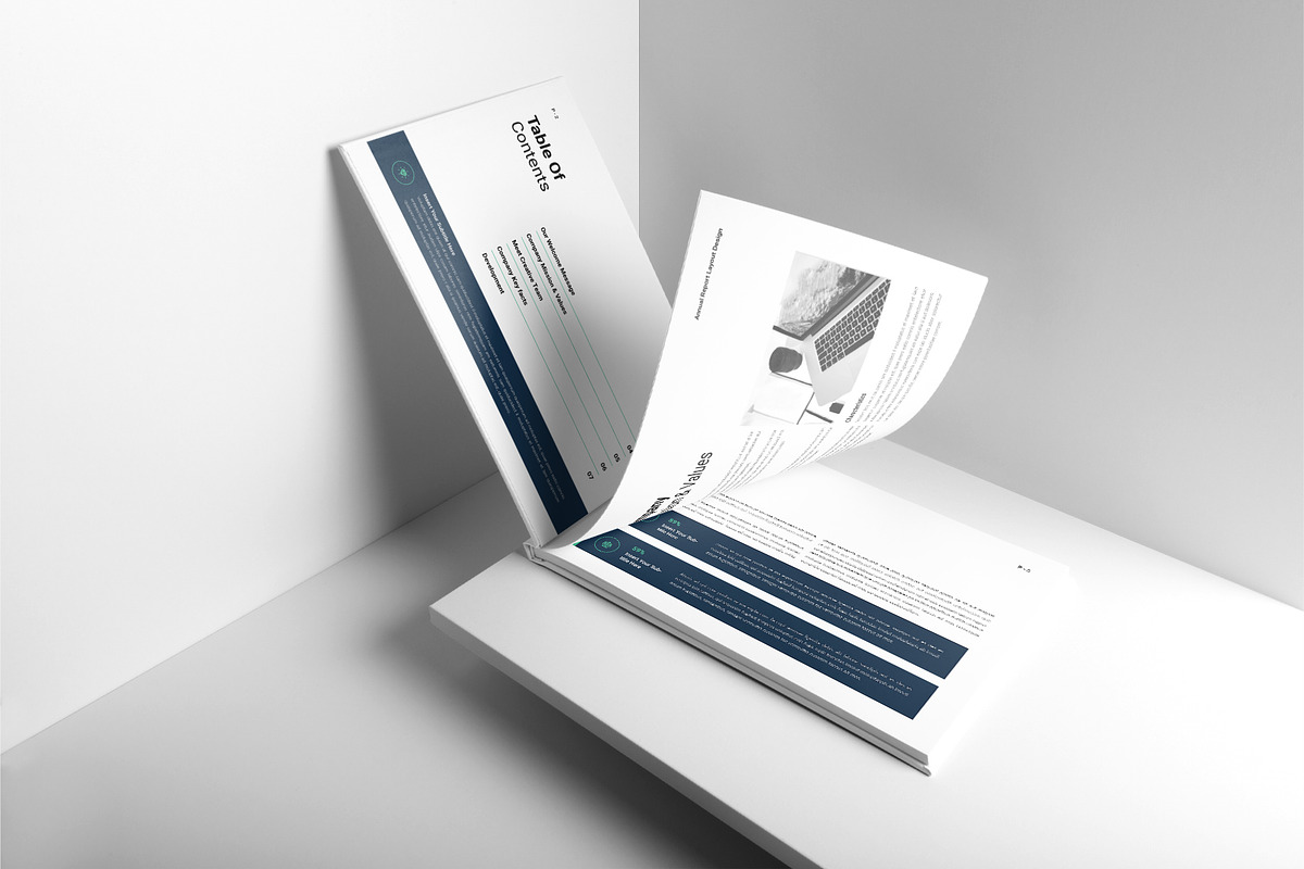 Annual Report Template Landscape, a Brochure Template by DesignCrest (Photo 4 of 13)