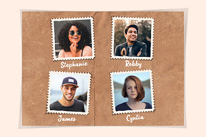 Stamps Style Photo Templates