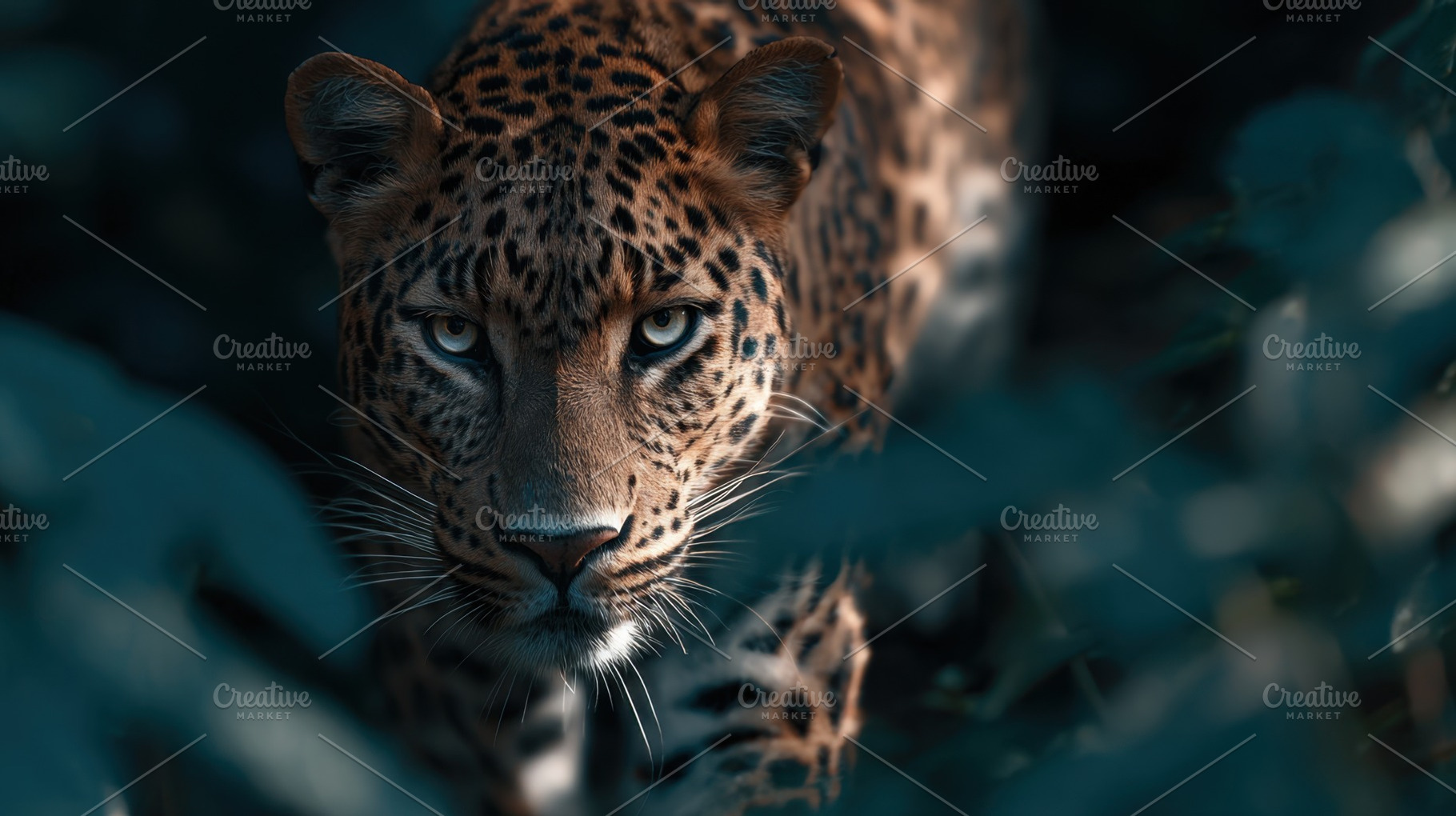 Leopard hunting in a lush forest, a Photo by Beautiful things