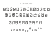 Sourwood: woodcut font family, a Font by Rachel Ortiz (Thumbnail 6 of 11)