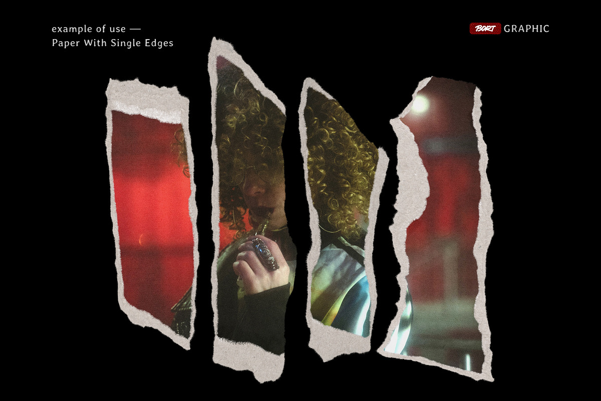 TOOORN - Series of Torn Paper Mockup, a Texture Graphic by BORT GRAPHIC (Photo 4 of 12)