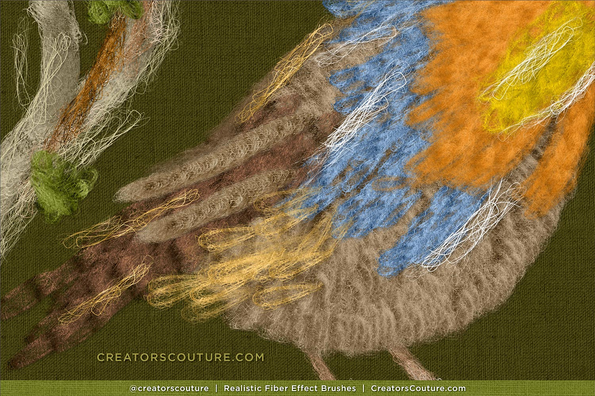 Realistic Fiber Effect Brush Studio, a Brush Add-On by Creators Couture (Photo 3 of 25)