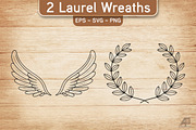 Laurel Wreath SVG PNG Bundle, an Illustration by Actual Pixel (Thumbnail 17 of 17)