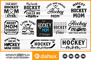 Ice Hockey Mom SVG, Sports Mom SVG