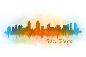 San Diego City Skyline V03