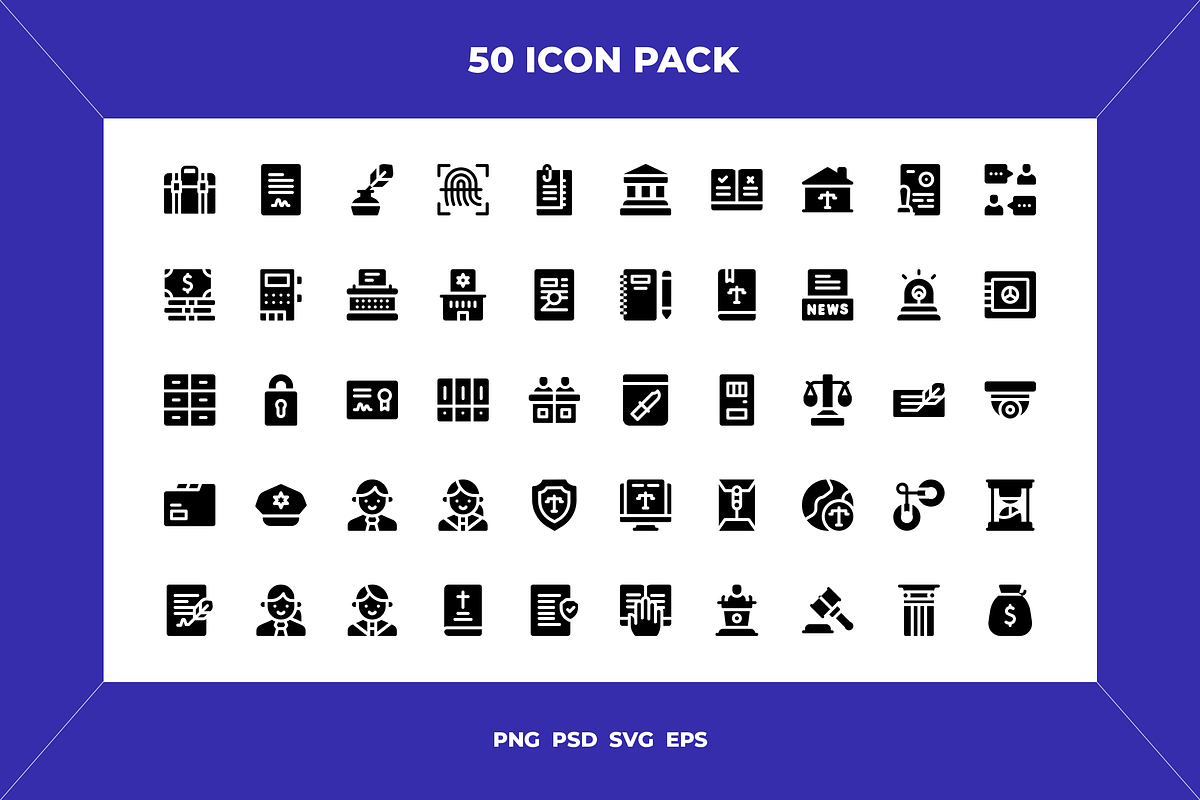 Law and justice icons, an Outline Icon by Wencory (Photo 1 of 2)