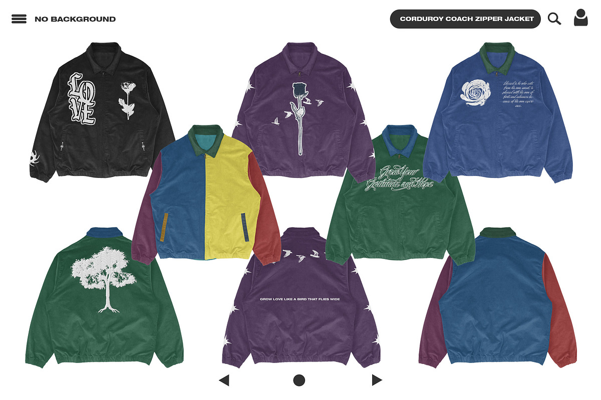 Corduroy Coach Zipper Jacket Mockup, a Hoody Mockup by DaldSgh (Photo 2 of 10)