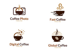 10 Coffee Logo Bundle 4